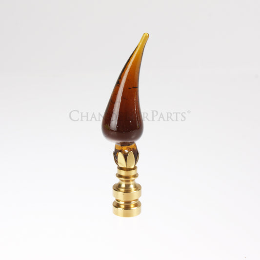 3-1/4" Tuscan Amber Finial