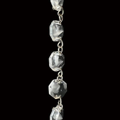 39" Clear Pressed Glass Uniform Octagon Chain