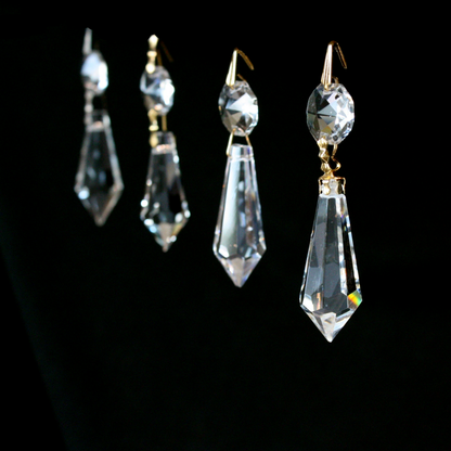1-1/2" Crystal Plug Drop w/ Top Bead (Blemished)