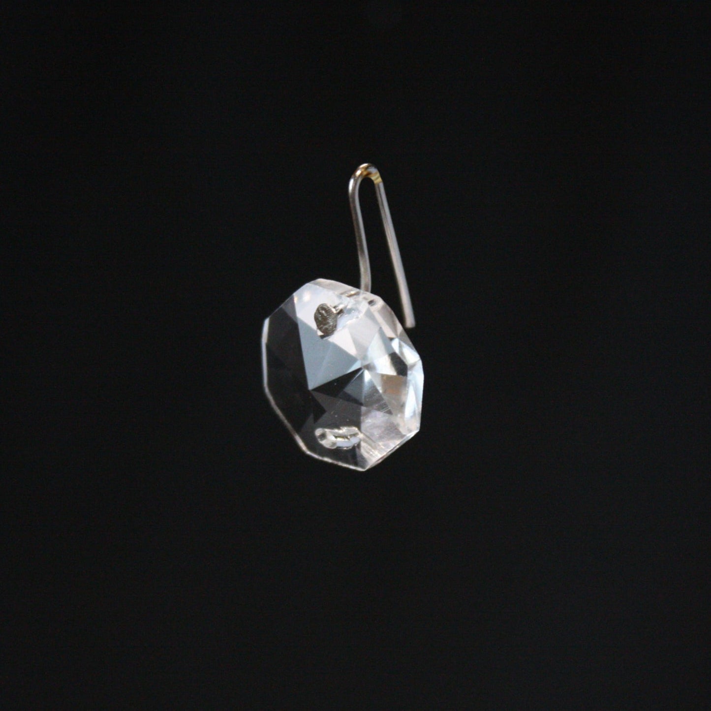 14mm 2-Hole Leaded Crystal Octagon w/ Hanger (Various Styles)
