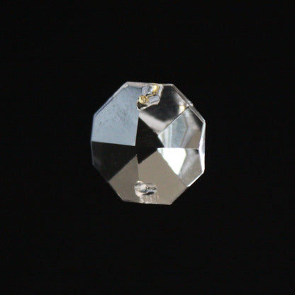 14mm Clear 2-Hole Octagon