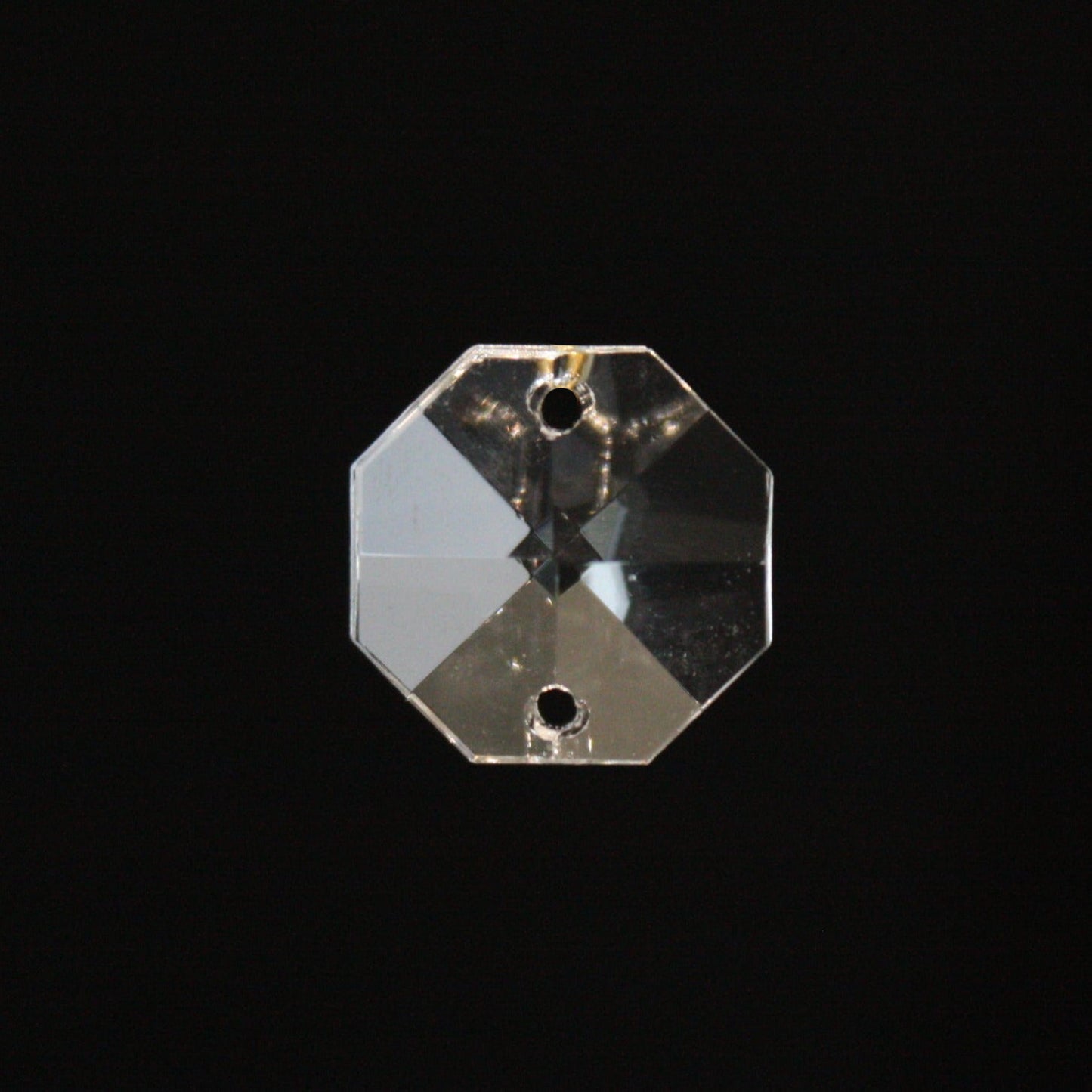 14mm Clear 2-Hole Octagon