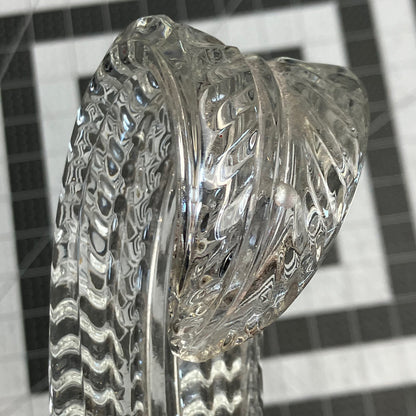 9" Leaf Scroll w/ Glass Plug Bottom