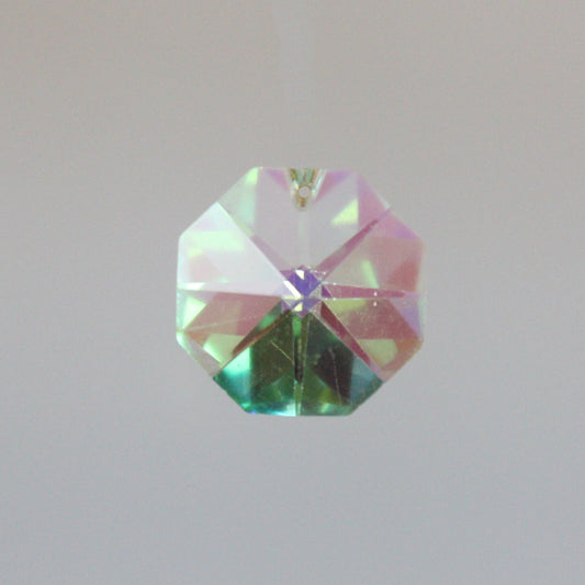 18mm Aurora Borealis Radiant 1-Hole Octagon