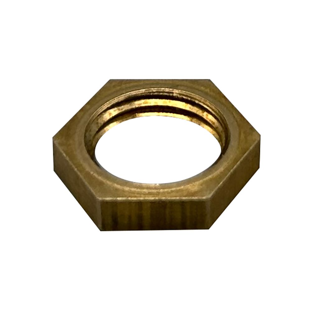 Unfinished Brass Hex Nut, 1/8 IP