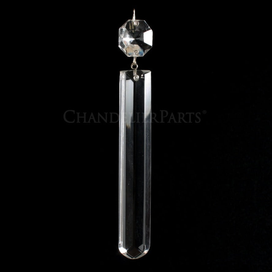 5" Czech Crystal Rounded Colonial w/ Top Bead (Blemished)