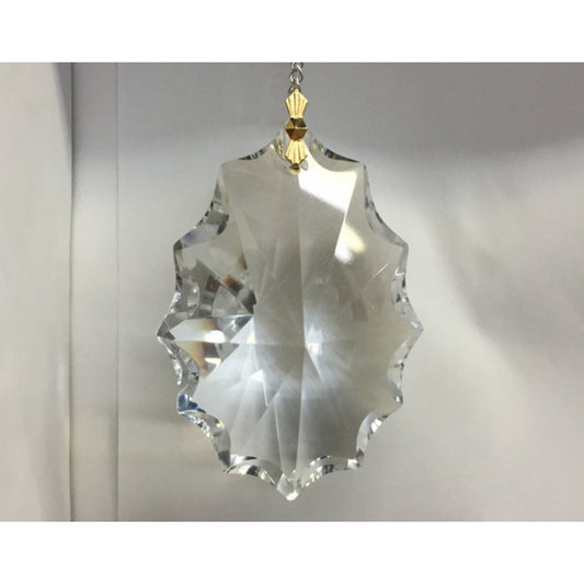 Full Cut 3" Hand Cut and Polished Hanging Crystal Prism