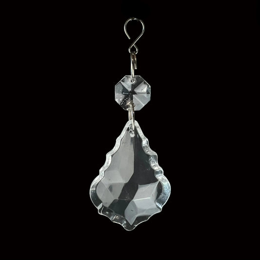 2" Clear Pendalogue w/ Top Bead (Blemished)