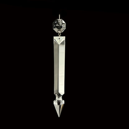 Plain Full Cut Glass Spear w/ Top Bead