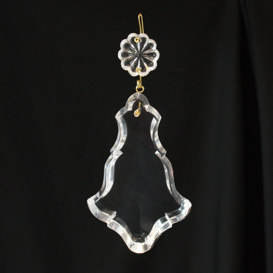 4" Czech Heavy Crystal Pendalogue w/ Rosette