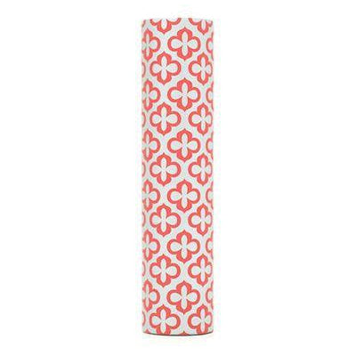 kaarskoker Designer Candle Cover (cb), Pink Silver Clover (4 inch)