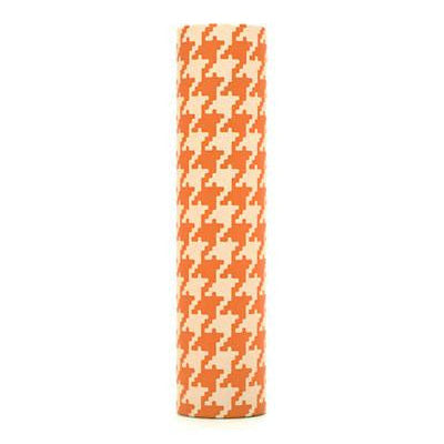 kaarskoker Designer Candle Cover (cb), Orange Houndstooth (4 inch)