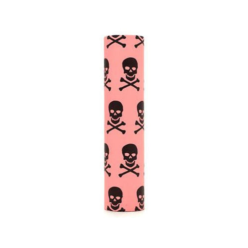 kaarskoker Designer Candle Cover (cb), Pink Skull (4 inch)