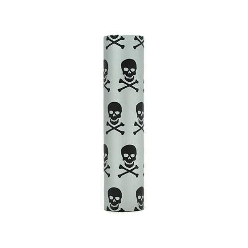 kaarskoker Designer Candle Cover (cb), Silver Skull (4 inch)