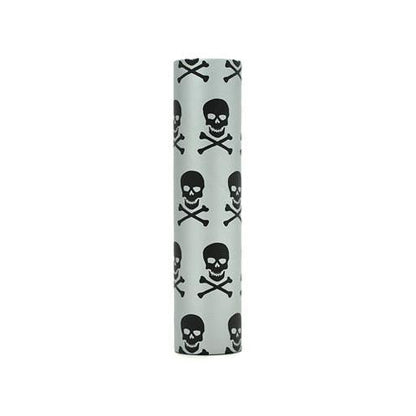 kaarskoker Designer Candle Cover (cb), Silver Skull (4 inch)