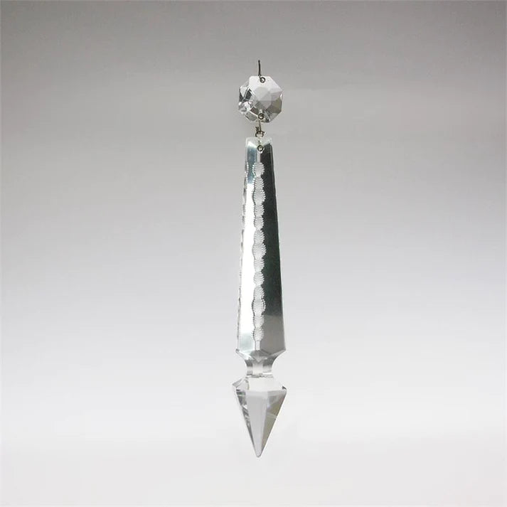 7" Tapered Hand-cut Crystal Spear