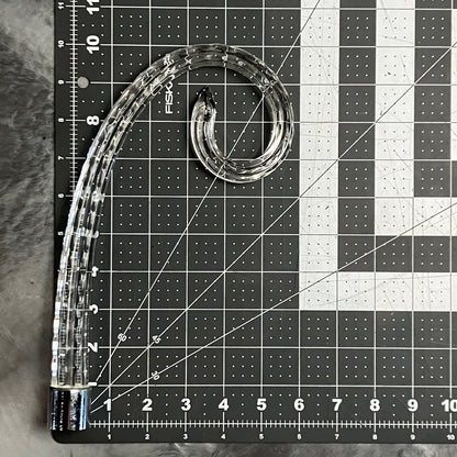 Cut Glass Scroll Arm