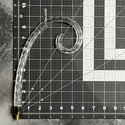 Cut Glass Scroll Arm