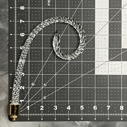 Rope Scroll Arm, Brass Ferrule