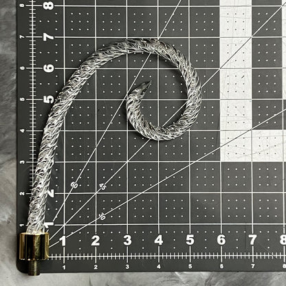 Rope Scroll Arm, Brass Ferrule