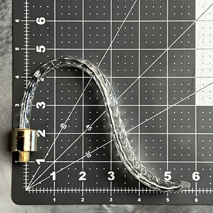 Leaf Shaped 6" Glass Scroll