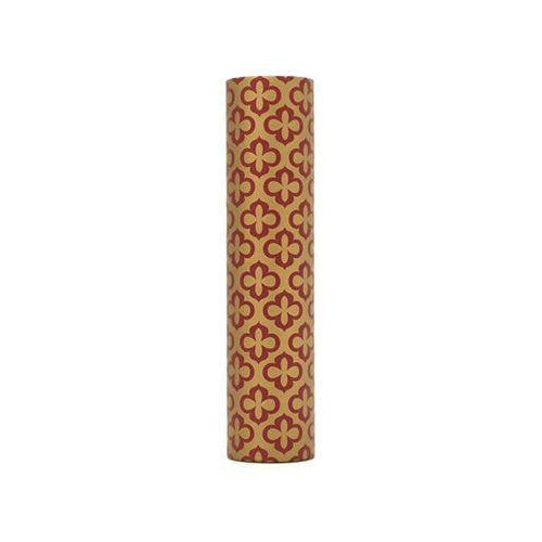 kaarskoker Designer Candle Cover (cb), Red Gold Clover (4 inch)