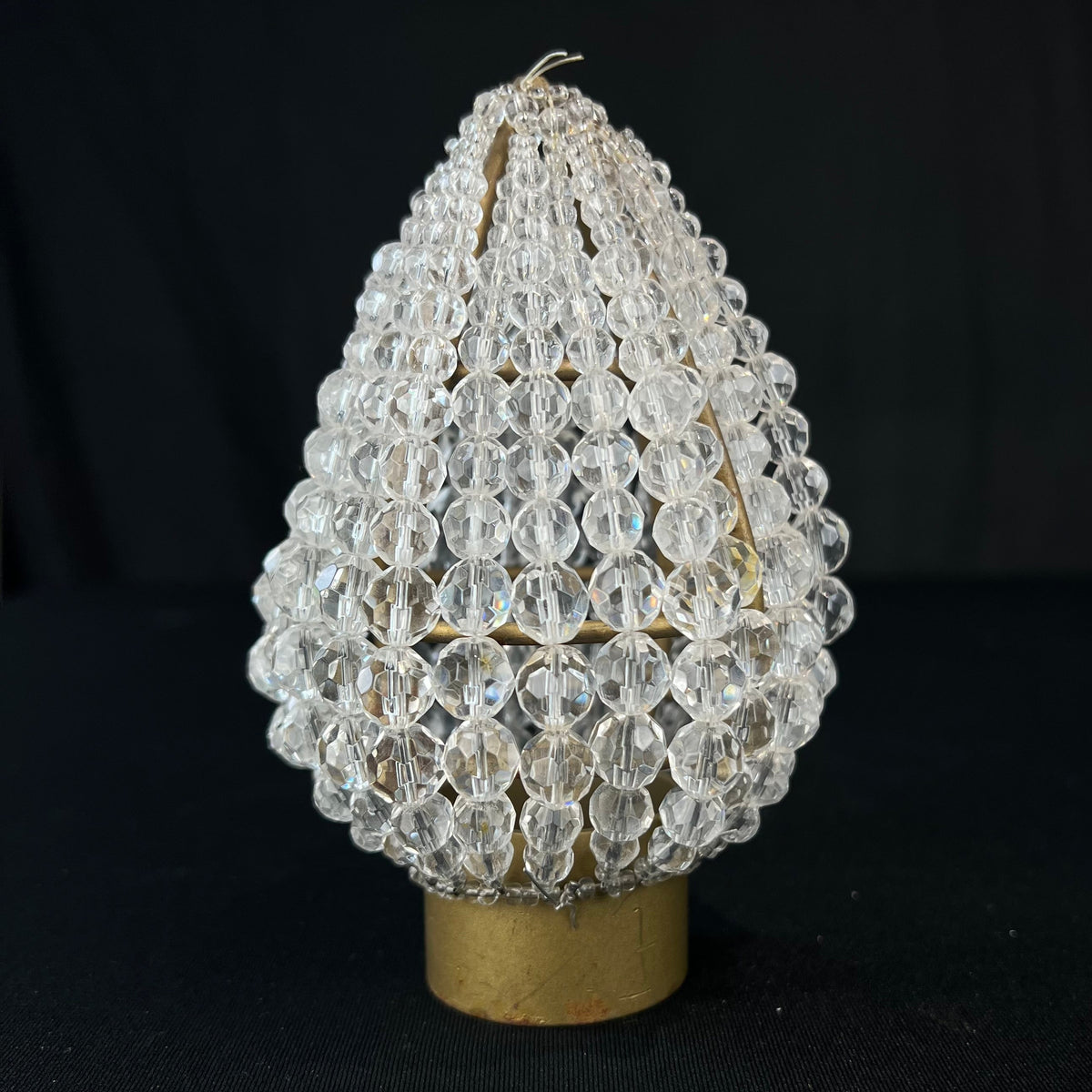 5" Clear Beaded Bulb Cover on Metal Frame (Blemished)