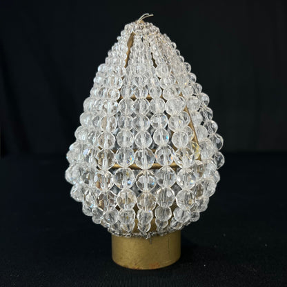 5" Clear Beaded Bulb Cover on Metal Frame (Blemished)