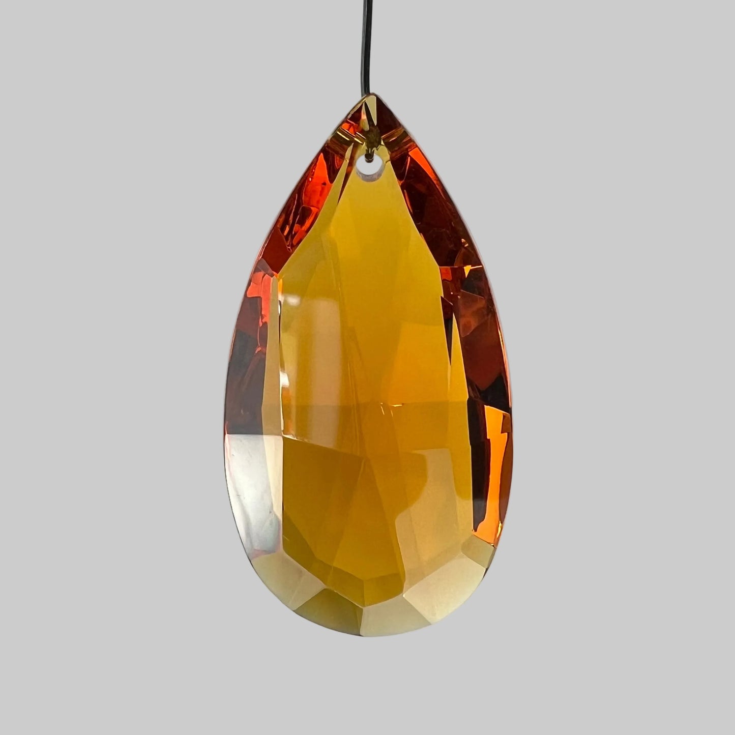 2” Topaz Turkish Crystal Full Cut Teardrop