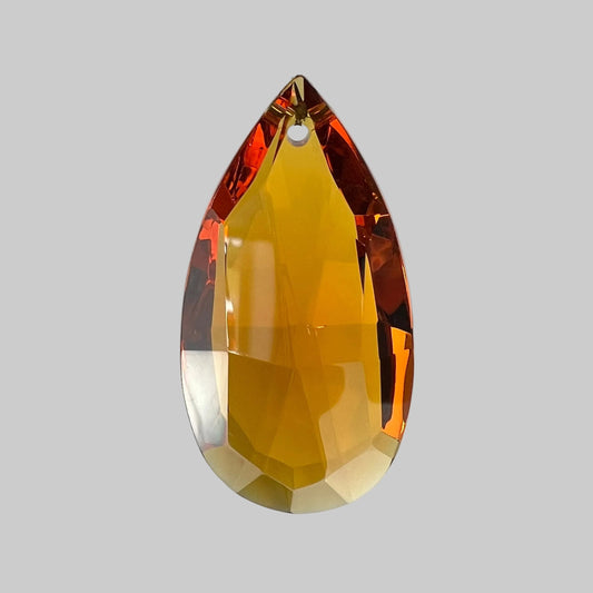 2” Topaz Turkish Crystal Full Cut Teardrop