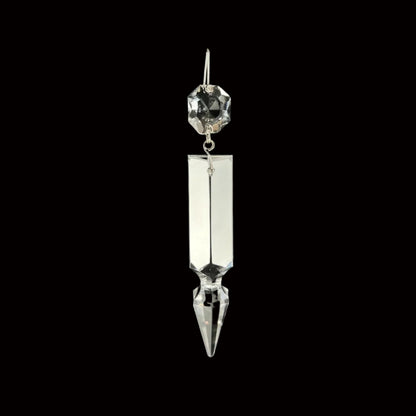 Plain Full Cut Czech Crystal Spear w/ Top Bead