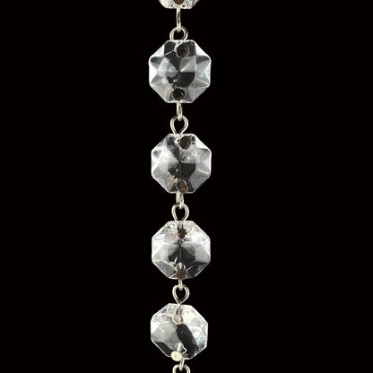 39" Clear Pressed Glass Uniform Octagon Chain
