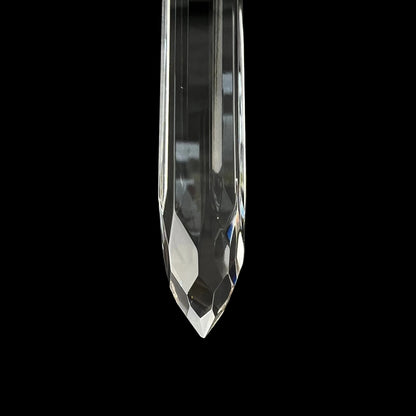 4" Clear Glass U-Drop w/ Top Bead