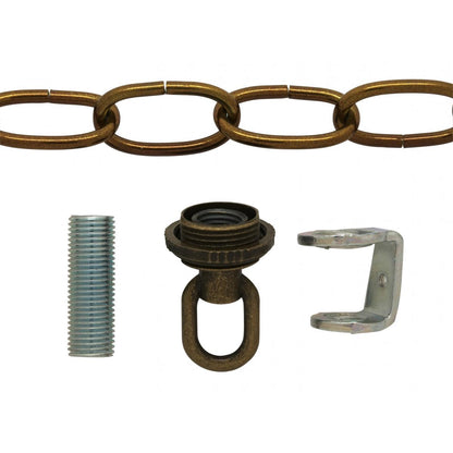 5" Antique Brass Canopy Kit
