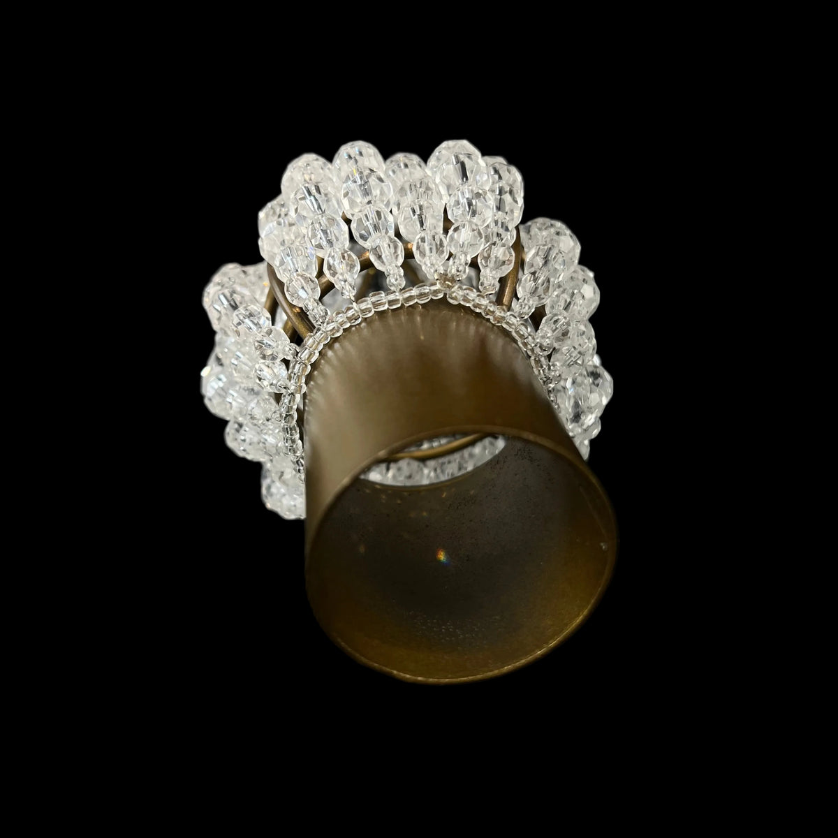 6" Clear Beaded Bulb Cover on Metal Frame