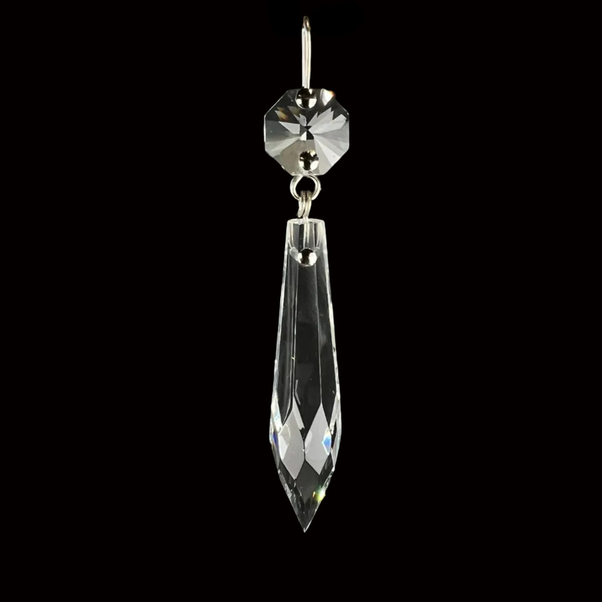 2" SYMPHONY Crystal U-Drop w/ Top Bead