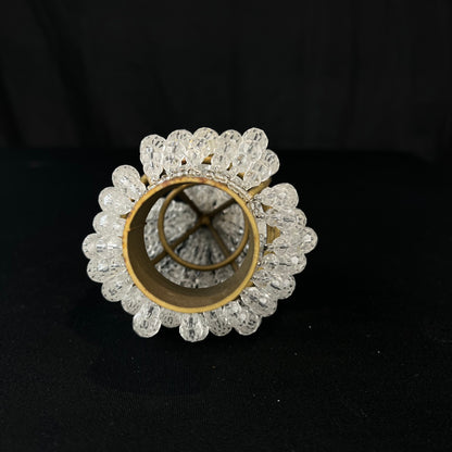 5" Clear Beaded Bulb Cover on Metal Frame (Blemished)