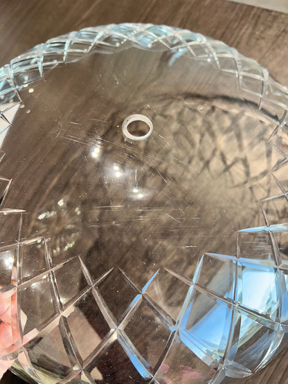 12" 30 Pin Double Criss-Cross Czech Crystal Bowl (Blemished)