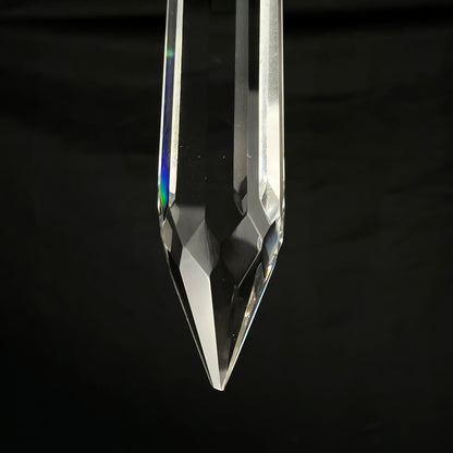 4" Crystal U-Drop w/ Top Bead, Chrome Bow Ties