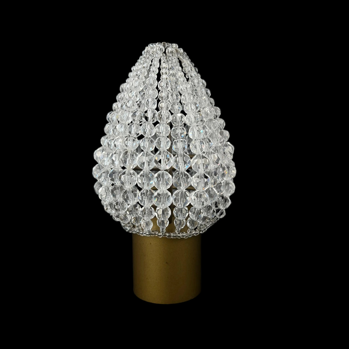 6" Clear Beaded Bulb Cover on Metal Frame