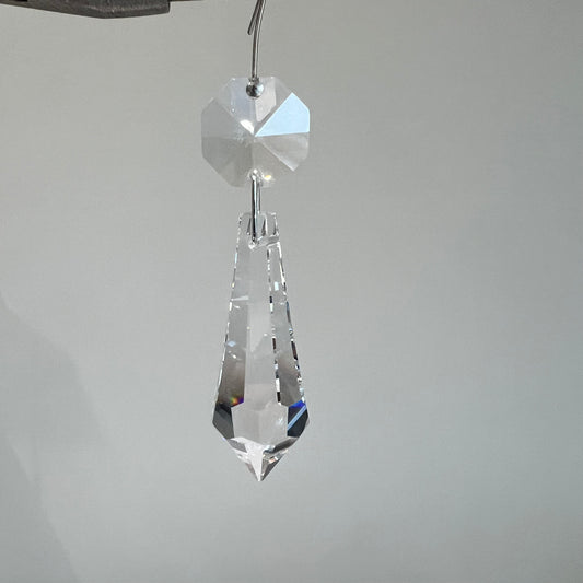 1-1/2" Crystal Plug Drop w/ Top Bead (Blemished)