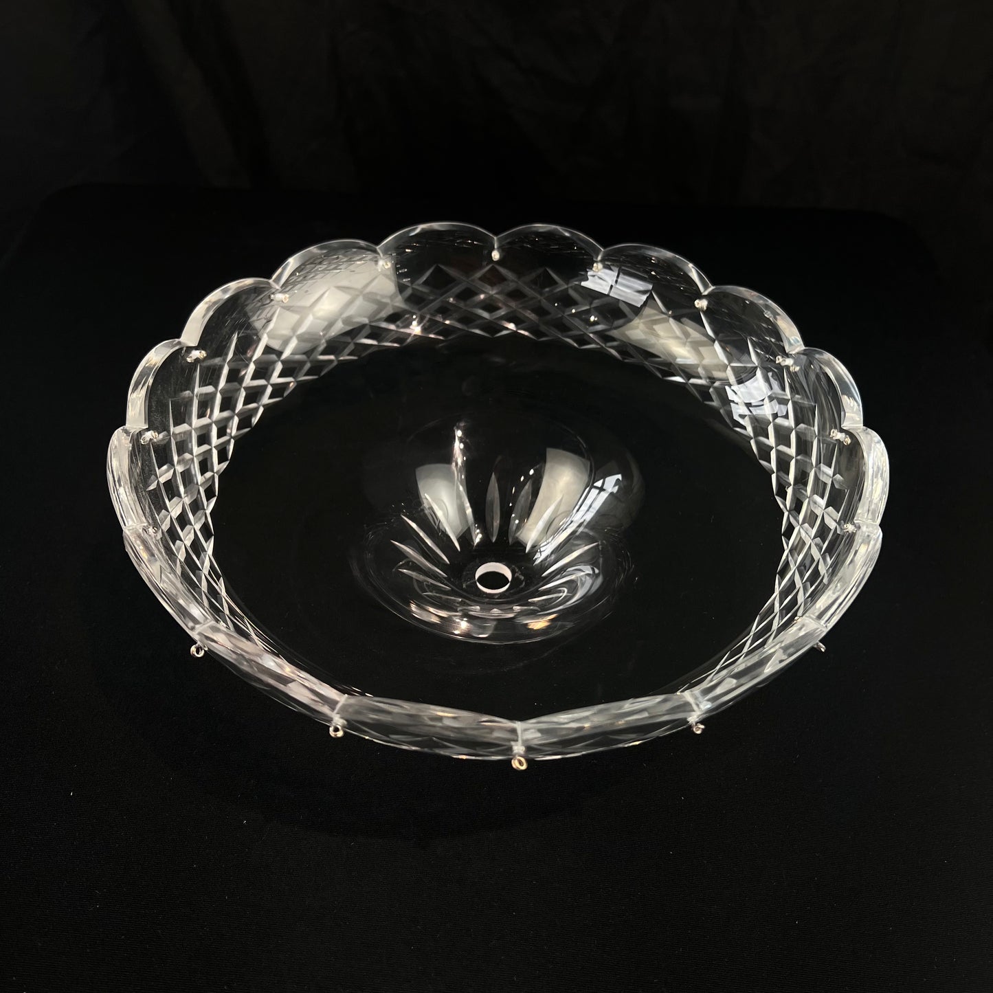 10" 16-Pin Triple Criss-Cross Czech Crystal Body Dish (Blemished)