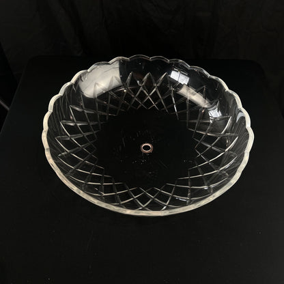 12" Double Criss-Cross Czech Crystal Bowl (Blemished)