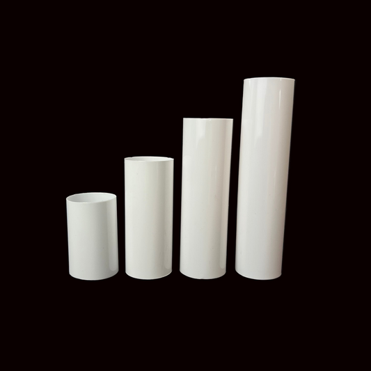 White Plastic Candle Cover, Medium Base