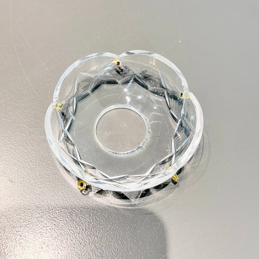 3" 5-Pin Criss-Cross Czech Crystal Bobeche (Blemished)