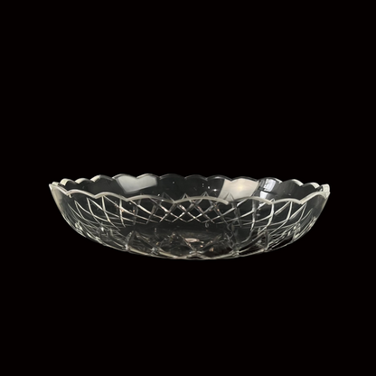 12" Double Criss-Cross Czech Crystal Bowl (Blemished)