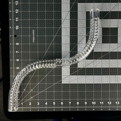 10" 25mm Czech Crystal Cut Up Arm, No Ferrules