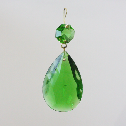 1-1/2" Colored Half-Cut Teardrop w/ Top Bead (Blemished)