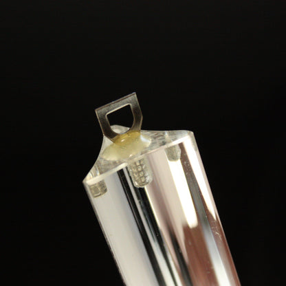 Crystal Triedre w/ Drilled Hook, Flat Bottom