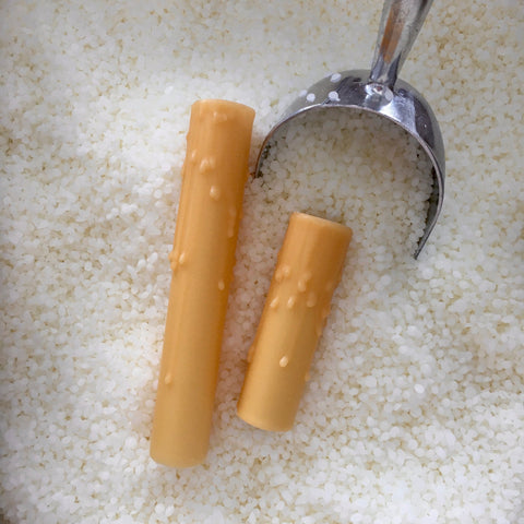 Honey Beeswax Candle Cover w/ Drip, European Base